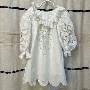 Petite Amalie Girls White Dress | size 5